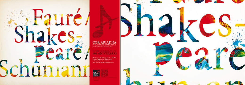 LETTERING & PROGRAMME-POSTER<br/>COR ARIADNA DE L'AGRUPACIÒ COR MADRIGAL